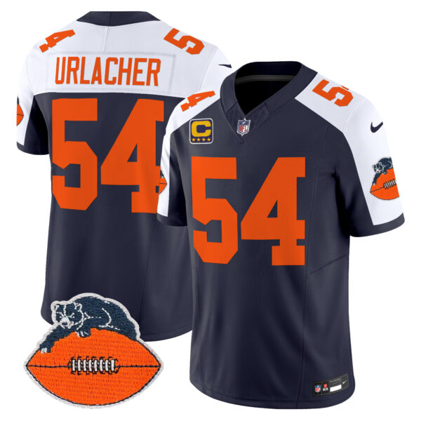 Men’s Chicago Bears Throwback Vapor Limited Jersey – All Stitched – Navy Alternate – Brian Urlacher