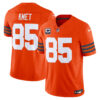 Men’s Chicago Bears Throwback Vapor Limited Jersey – All Stitched – Orange – Cole Kmet