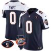 Men’s Bears Throwback Illinois Patch Vapor Jersey – All Stitched – Navy Alternate – D’Andre Swift