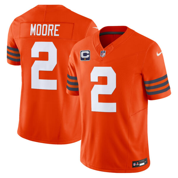 Men’s Chicago Bears Throwback Vapor Limited Jersey – All Stitched – Orange – D.J. Moore