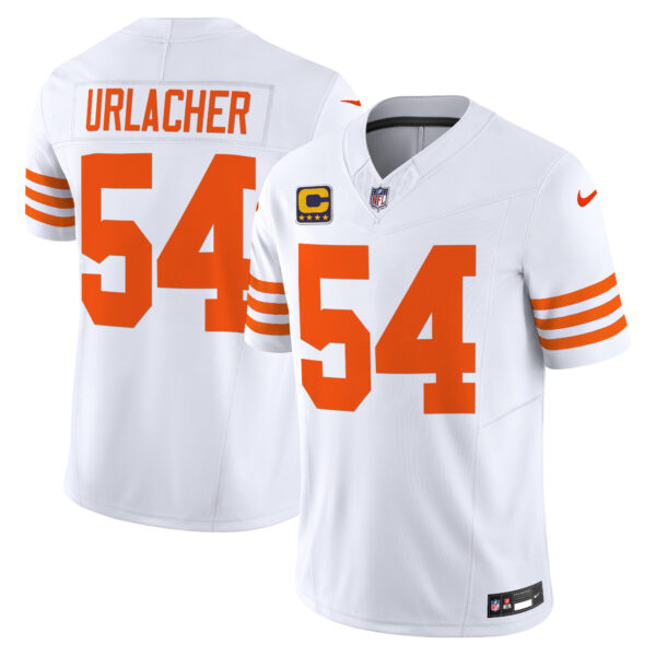 Men’s Chicago Bears Throwback Vapor Limited Jersey – All Stitched – White – Brian Urlacher