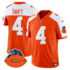 Men’s Chicago Bears Throwback Vapor Limited Jersey – All Stitched – Orange Alternate – D’Andre Swift