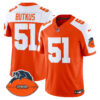 Men’s Chicago Bears Throwback Vapor Limited Jersey – All Stitched – Orange Alternate – Dick Butkus