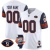 Bears Throwback Illinois Patch Vapor Custom Jersey – All Stitched – Youth – Navy Sleeves