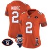Women’s Bears Throwback Illinois Patch Vapor Jersey – All Stitched – Orange – D.J. Moore