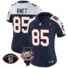 Women’s Bears Throwback Illinois Patch Vapor Jersey – All Stitched – Navy Alternate – Cole Kmet
