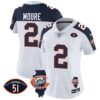 Women’s Bears Throwback Illinois Patch Vapor Jersey – All Stitched – Inverted – D.J. Moore