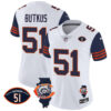 Women’s Bears Throwback Illinois Patch Vapor Jersey – All Stitched – Navy Sleeves – Dick Butkus