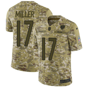 Nike Bears #17 Anthony Miller Camo Men’s Stitched NFL Limited 2018 Salute To Service Jersey
