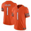 Men’s Chicago Bears #1 Justin Fields Orange 2023 F.U.S.E. Vapor Untouchable Football Limited Stitched Jersey