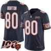 Bears #80 Trey Burton Navy Blue Team Color Men’s Stitched Football 100th Season Vapor Limited Jersey