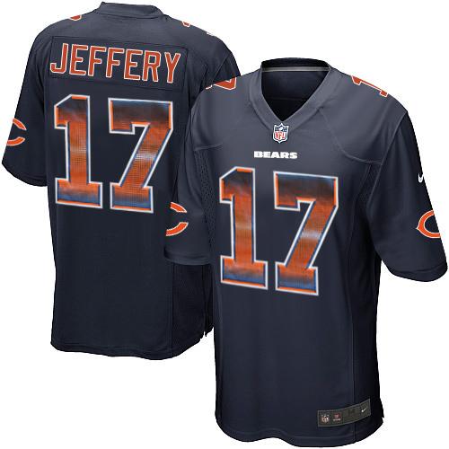 Nike Chicago Bears #17 Alshon Jeffery Navy Blue Team Color Men’s Stitched NFL Limited Strobe Jersey