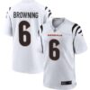 Cincinnati Bengals #6 Jake Browning White Stitched Game Jersey