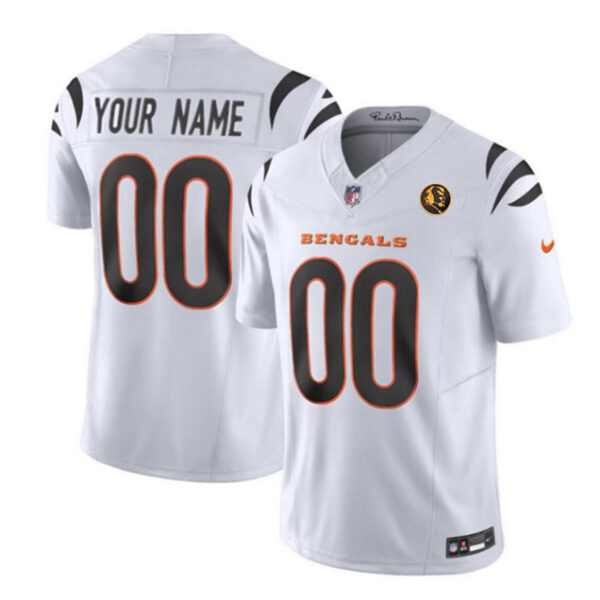 Cincinnati Bengals Active Player Custom White 2023 FUSE With John Madden Jersey