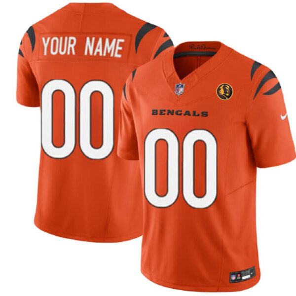 Cincinnati Bengals Active Player Custom Orange 2023 FUSE With John Madden Jersey