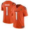 Cincinnati Bengals #1 Ja’marr Chase Orange 2023 FUSE With John Madden Jersey