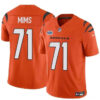 Cincinnati Bengals #71 Amarius Mims Orange 2024 With Dradt Patch FUSE Vapor Jersey