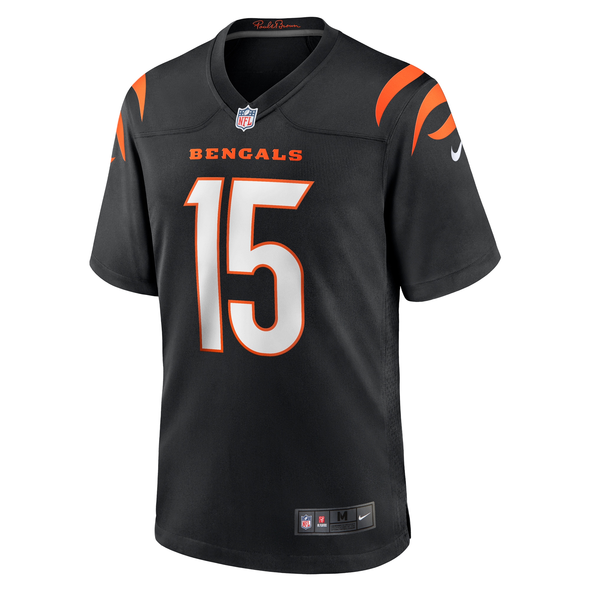 Charlie Jones Cincinnati Bengals Nike Team Game Jersey Black - Image 2