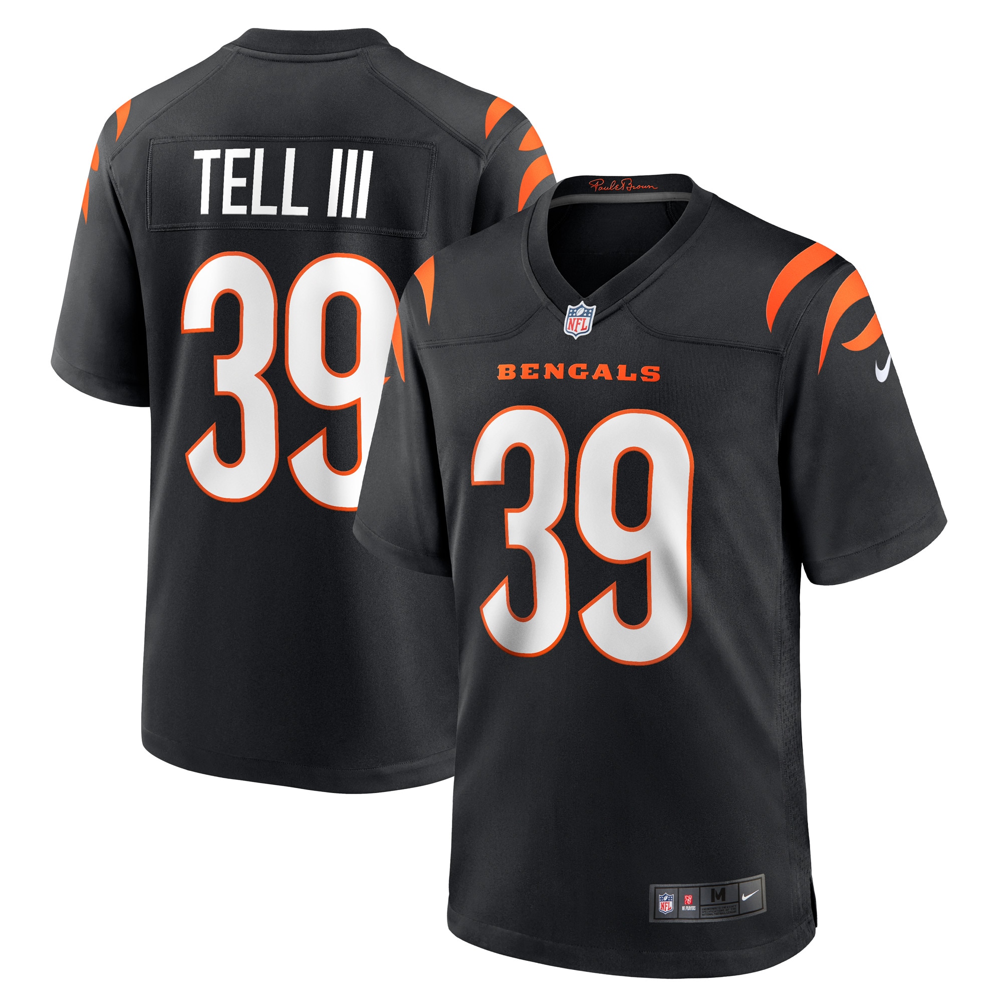 Marvell Tell III Cincinnati Bengals Nike Game Player Jersey Black