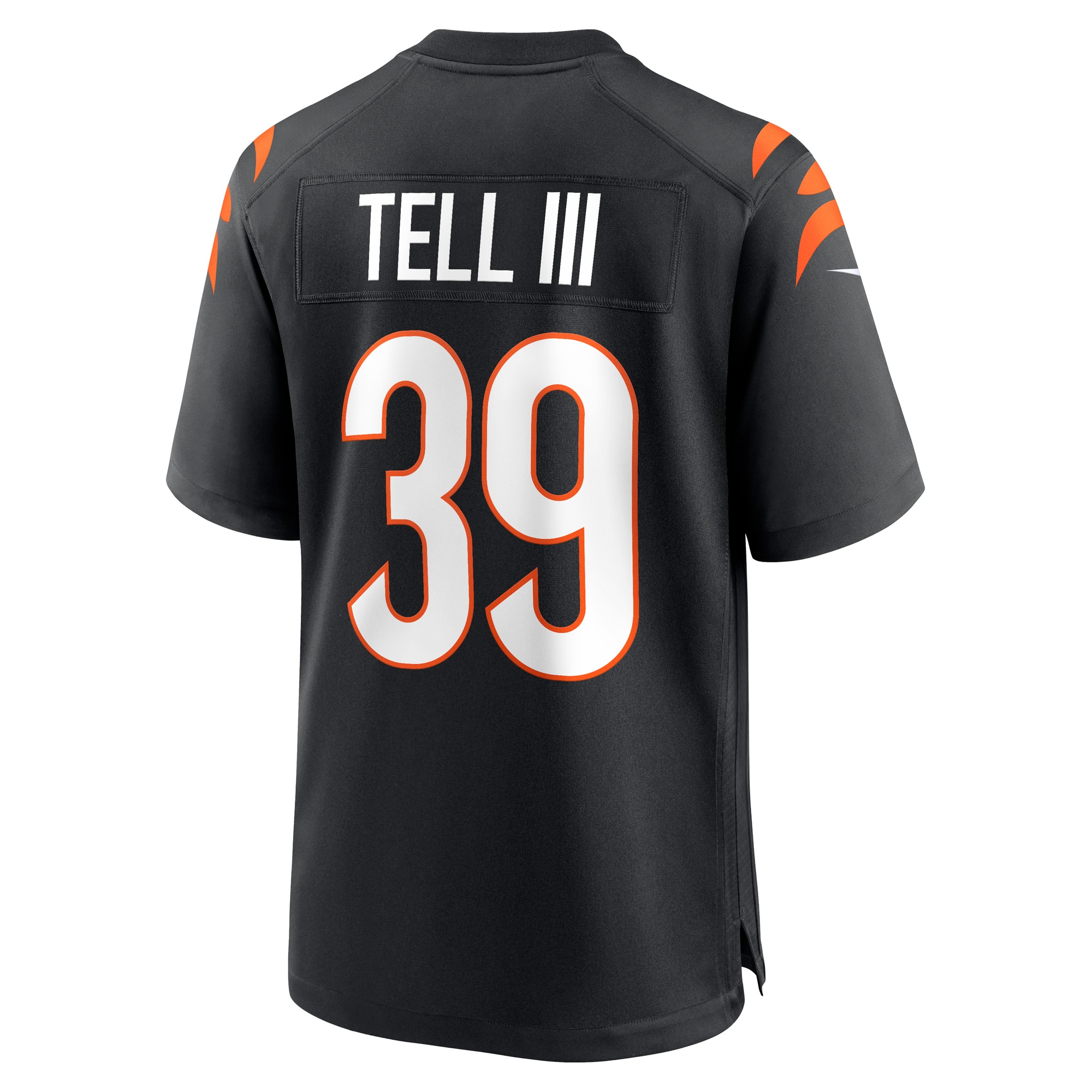 Marvell Tell III Cincinnati Bengals Nike Game Player Jersey Black - Image 3