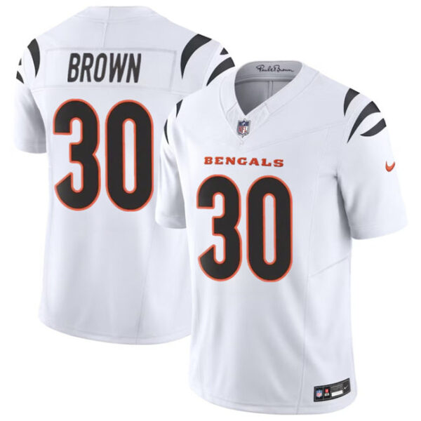 Cincinnati Bengals #30 Chase Brown White 2024 FUSE Vapor Untouchable Limited Stitched Football Jersey