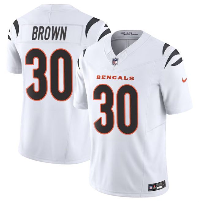 Cincinnati Bengals #30 Chase Brown White 2024 FUSE Vapor Untouchable Limited Stitched Football Jersey