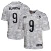 Joe Burrow Cincinnati Bengals Youth 2024 Salute To Service Game Jersey Arctic Camo