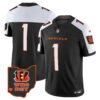 Men’s Bengals Ohio Patch Vapor Limited Jersey V2 – All Stitched – Alternate – #1 Team