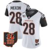 Women’s Bengals Ohio Patch Vapor Limited Jersey V2 – All Stitched – Color Rush – Joe Mixon