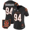 Women’s Bengals Ohio Patch Vapor Limited Jersey V2 – All Stitched – Black – Sam Hubbard