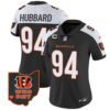 Women’s Bengals Ohio Patch Vapor Limited Jersey V2 – All Stitched – Alternate – Sam Hubbard