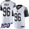 Nike Bengals #96 Carlos Dunlap White Men’s Stitched NFL Limited Rush 100th Season Jersey