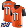Nike Bengals #11 John Ross III Orange Alternate Men’s Stitched NFL 100th Season Vapor Limited Jersey
