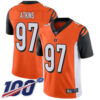 Nike Bengals #97 Geno Atkins Orange Alternate Men’s Stitched NFL 100th Season Vapor Limited Jersey