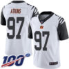 Nike Bengals #97 Geno Atkins White Men’s Stitched NFL Limited Rush 100th Season Jersey