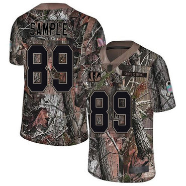 Bengals #89 Drew Sample Camo Men’s Stitched Football Limited Rush Realtree Jersey