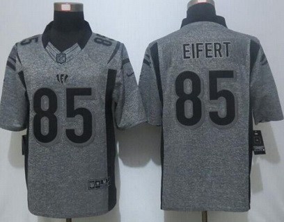 Men’s Cincinnati Bengals #85 Tyler Eifert Nike Gray Gridiron 2015 NFL Gray Limited Jersey