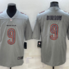 Men’s Cincinnati Bengals #9 Joe Burrow Grey Atmosphere Fashion 2022 Vapor Untouchable Stitched Limited Jersey