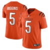 Men’s Cincinnati Bengals #5 Tee Higgins Orange Vapor Untouchable Limited Stitched Jersey