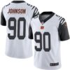 Nike Bengals #90 Michael Johnson White Men’s Stitched NFL Limited Rush Jersey