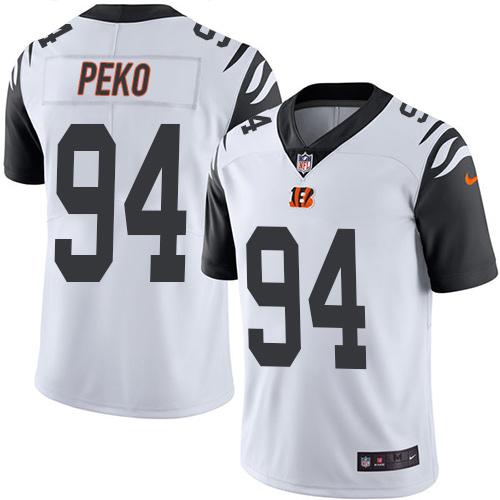 Nike Bengals #94 Domata Peko White Men’s Stitched NFL Limited Rush Jersey