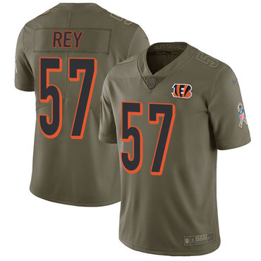 Nike Cincinnati Bengals #57 Vincent Rey Olive Men’s Stitched NFL Limited 2017 Salute To Service Jersey