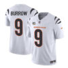 Men’s Cincinnati Bengals #9 Joe Burrow White 2023 F.U.S.E. With 4-Star C Patch Vapor Untouchable Limited Football Stitched Jersey