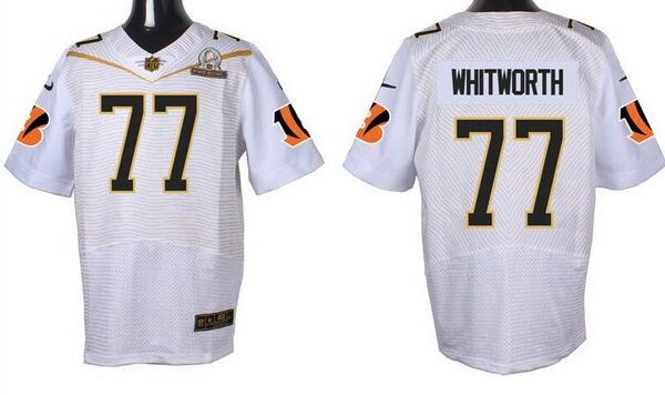 Men’s Cincinnati Bengals #77 Andrew Whitworth White 2016 Pro Bowl Nike Elite Jersey