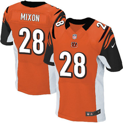 Men’s Nike Cincinnati Bengals #28 Joe Mixon Orange Alternate Men’s Stitched NFL Elite Jersey