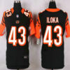 Men’s Cincinnati Bengals #43 Leon Hall Black Team Color NFL Nike Elite Jersey