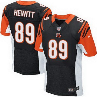 Men’s Cincinnati Bengals #89 Ryan Hewitt Black Home NFL Nike Elite Jersey