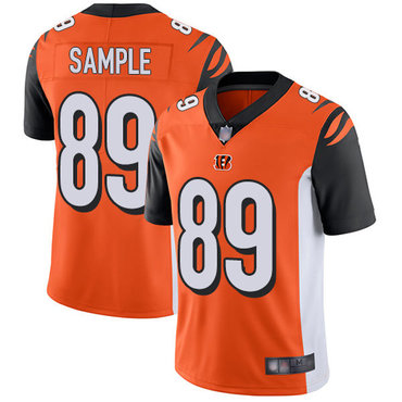 Bengals #89 Drew Sample Orange Alternate Men’s Stitched Football Vapor Untouchable Limited Jersey