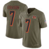 Nike Cincinnati Bengals #7 Boomer Esiason Olive Men’s Stitched NFL Limited 2017 Salute To Service Jersey