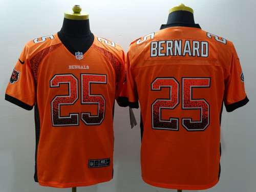 Men’s Cincinnati Bengals #25 Giovani Bernard Nike Drift Fashion Orange Elite Jersey